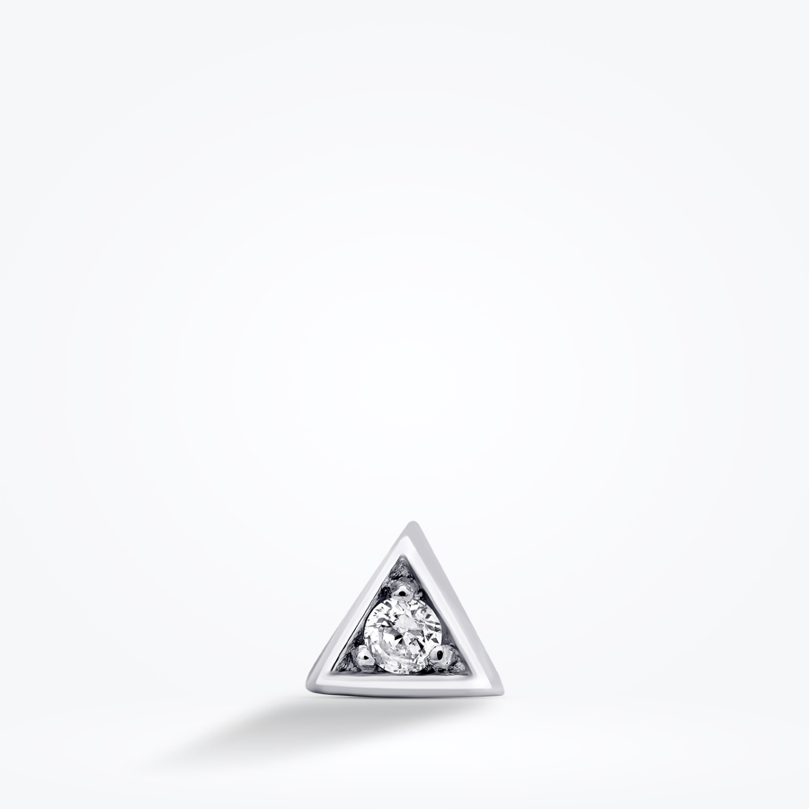 0.01 Karat Pırlanta Üçgen Tragus Küpe - Baroni Diamond