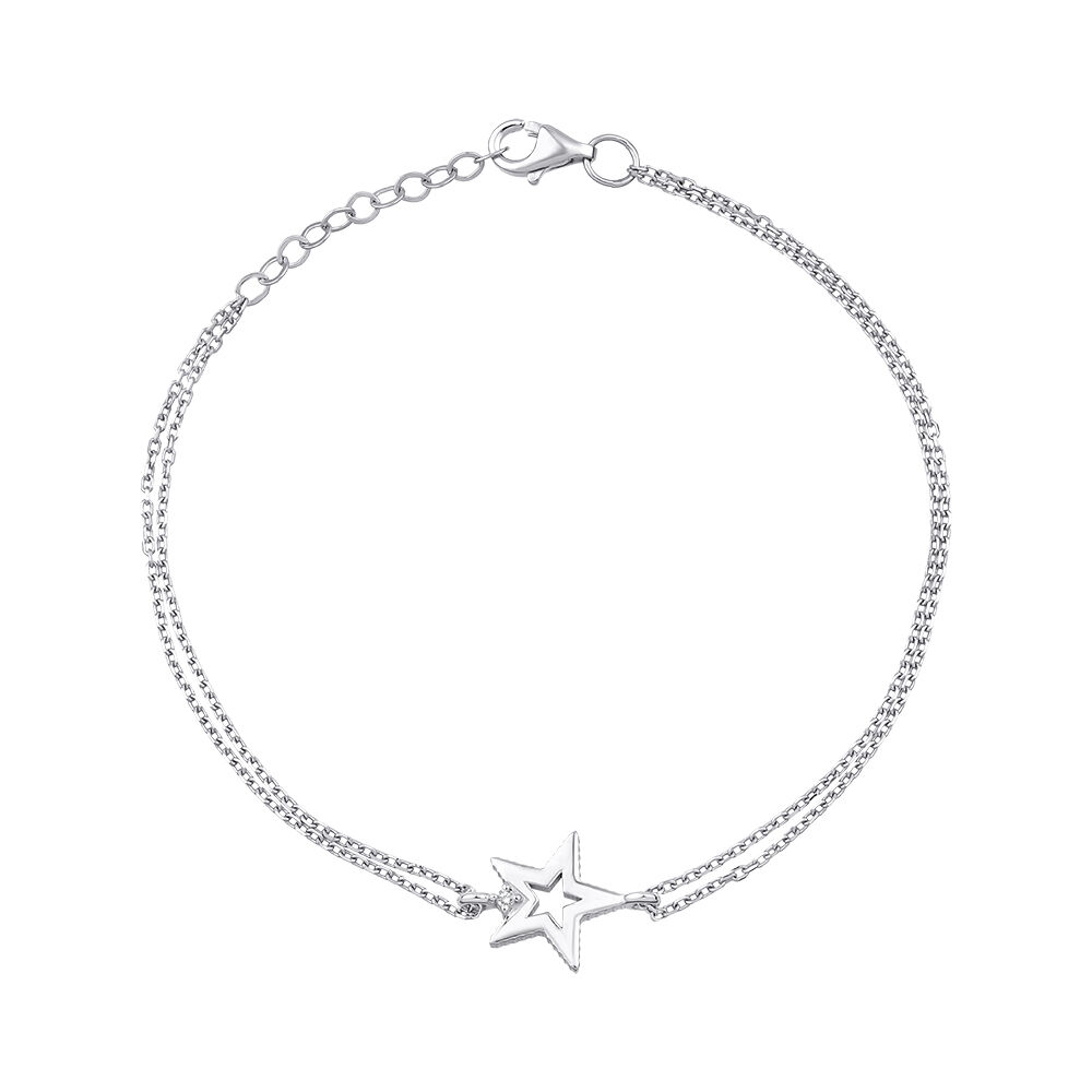 0.01 Karat Pırlanta Yıldız Trend Bileklik - Baroni Diamond