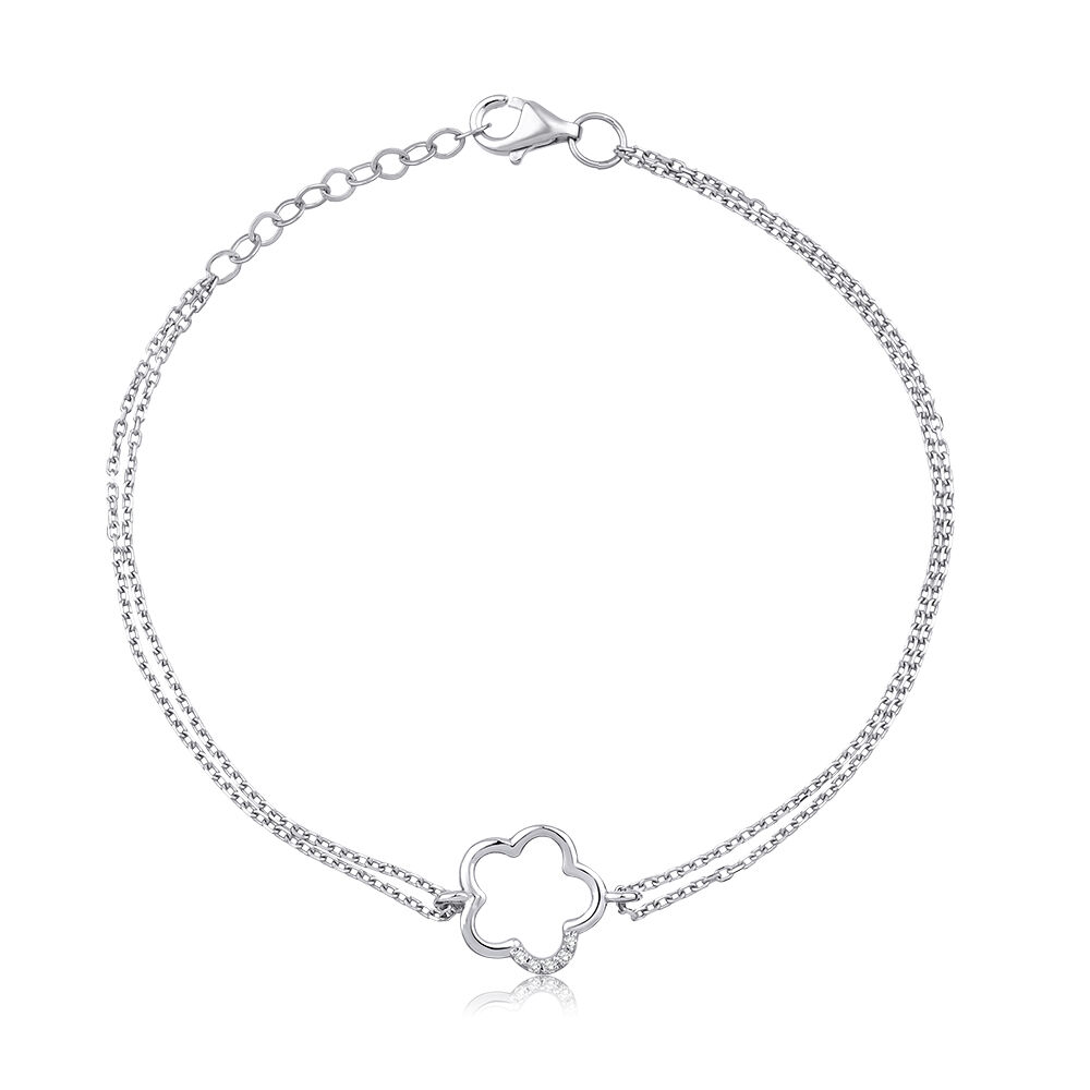 0.02 Karat Pırlanta Çiçek Bileklik - Baroni Diamond