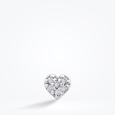 0.02 Karat Pırlanta Kalp Tragus Piercing - 1