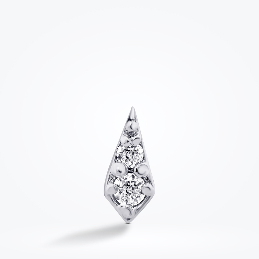 0.02 Karat Pırlanta Prizma Tragus Küpe - Baroni Diamond