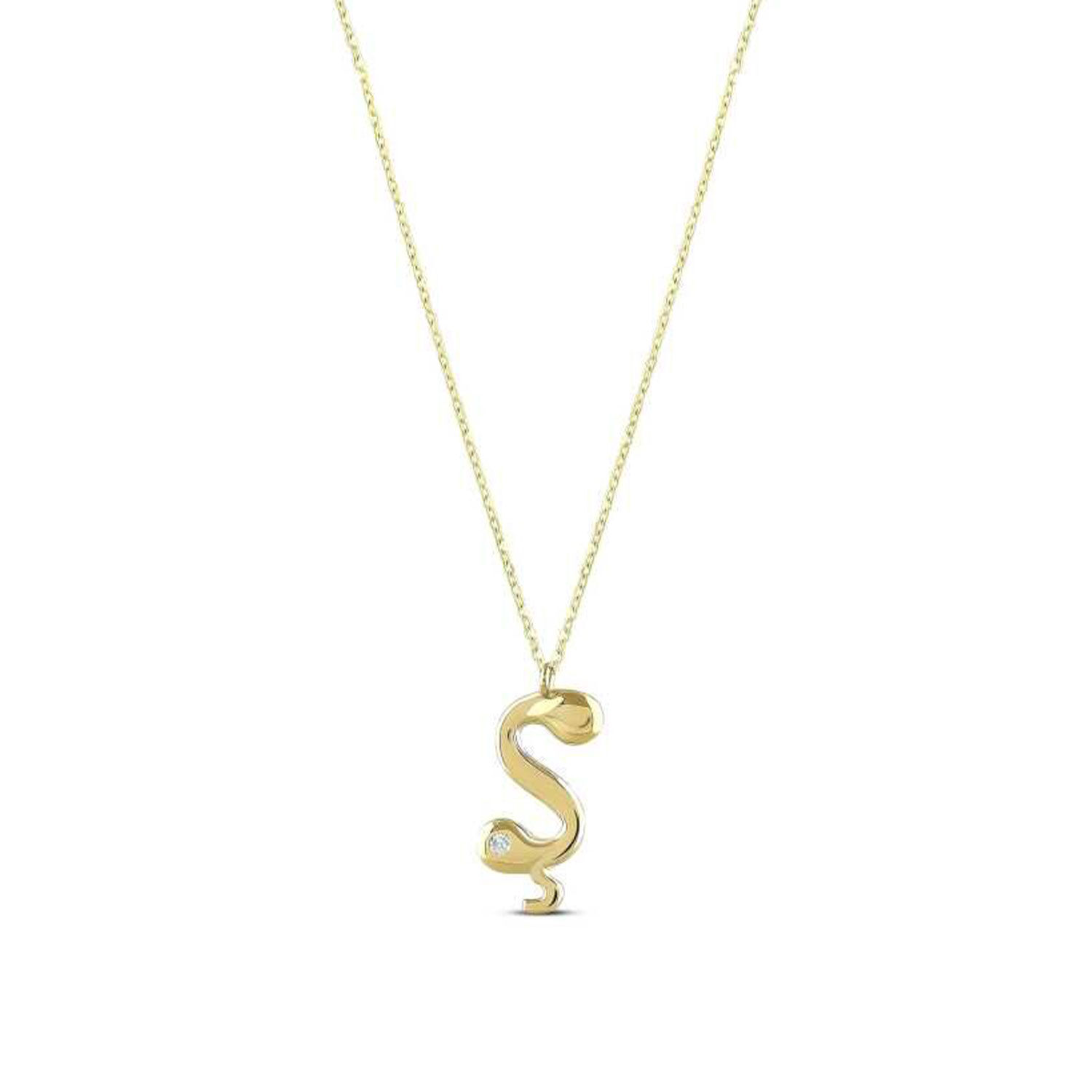 0.02 Karat Pırlanta Ş Harf Kolye