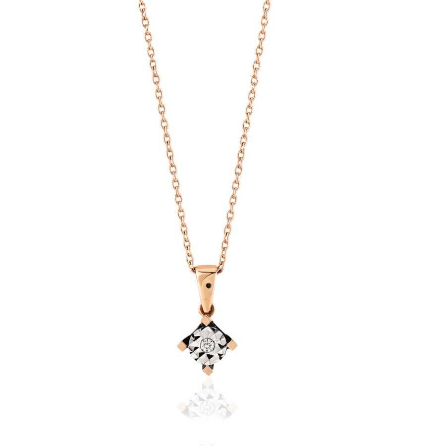 0.02 Karat Pırlanta Tektaş Kolye - Baroni Diamond
