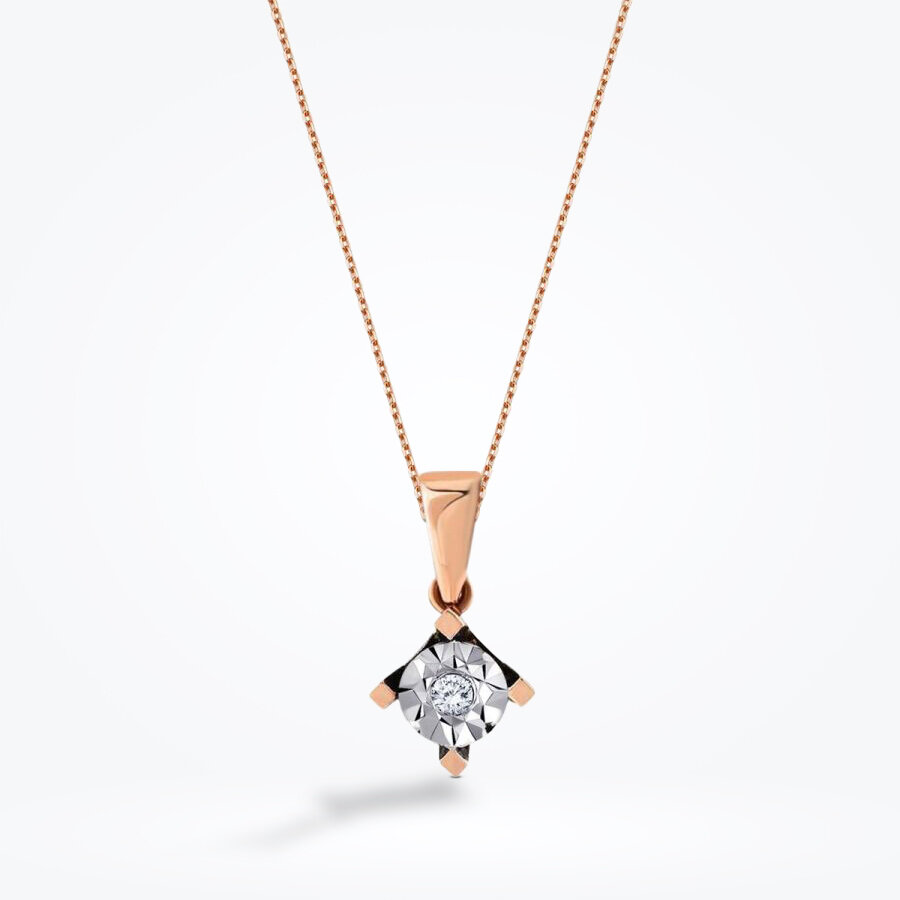 0.02 Karat Pırlanta Tektaş Kolye - Baroni Diamond