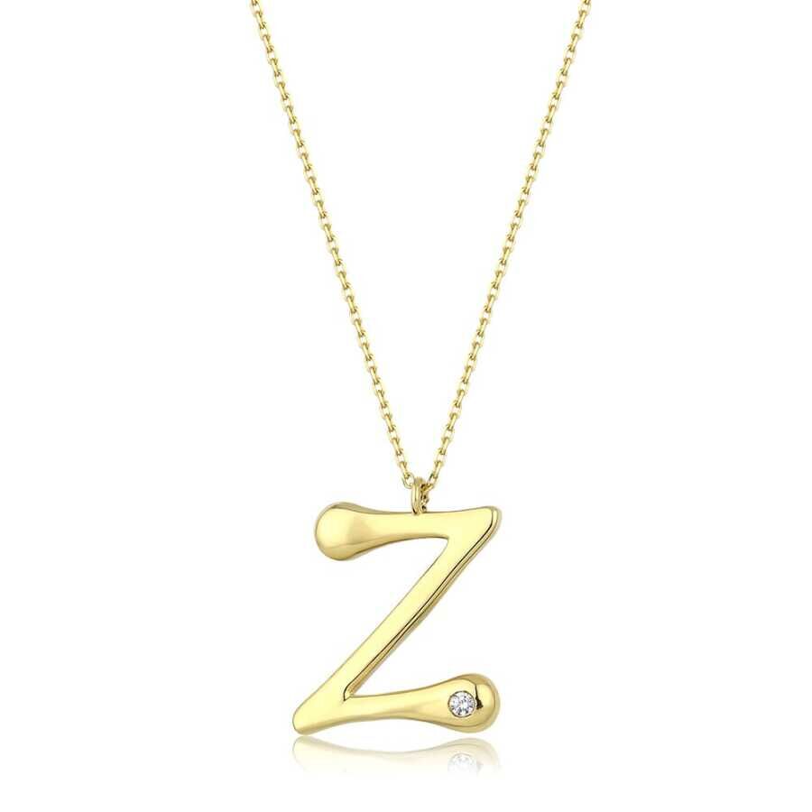 0.02 Karat Pırlanta Z Harf Kolye