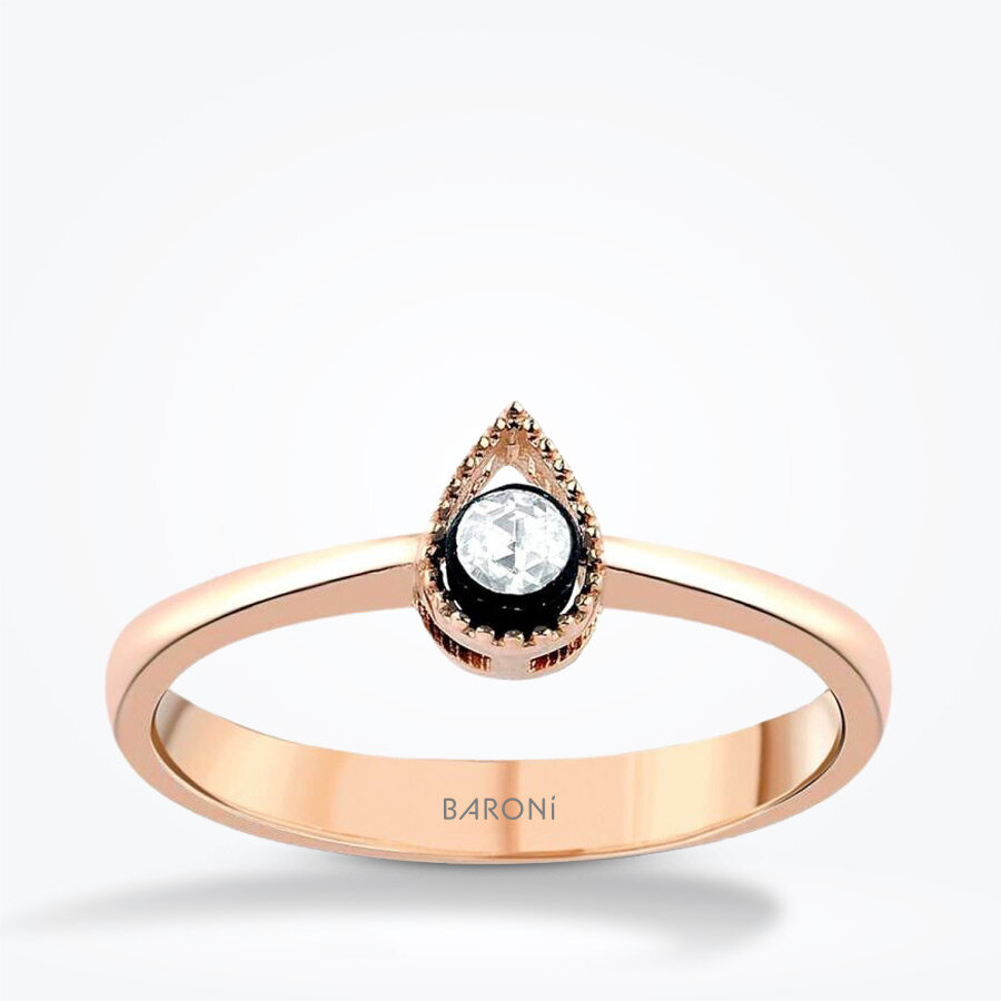 0.05 Karat Elmas Tektaş Yüzük - Baroni Diamond