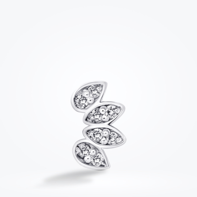 0.05 Karat Pırlanta Lotus Tragus Küpe - 1