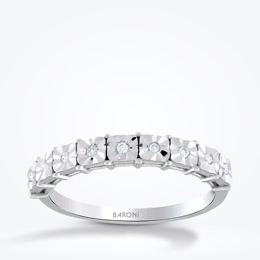 0.05 Karat Pırlanta Yarımtur Yüzük - Baroni Diamond