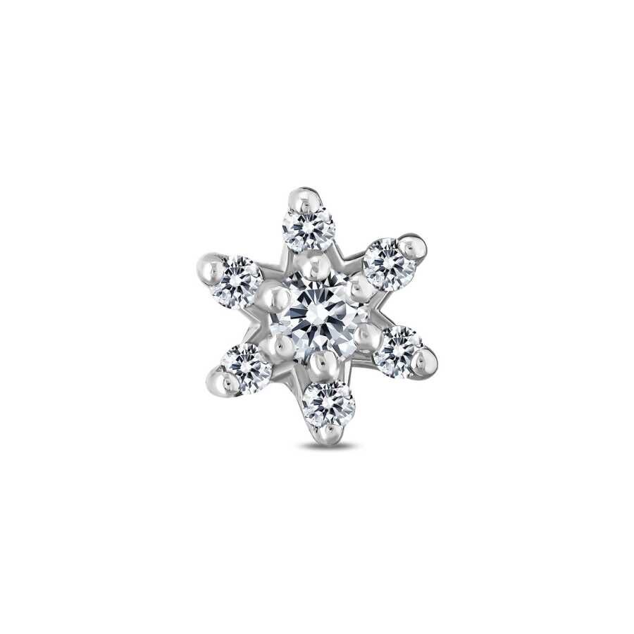 0.05 Karat Pırlanta Yıldız Tragus Küpe