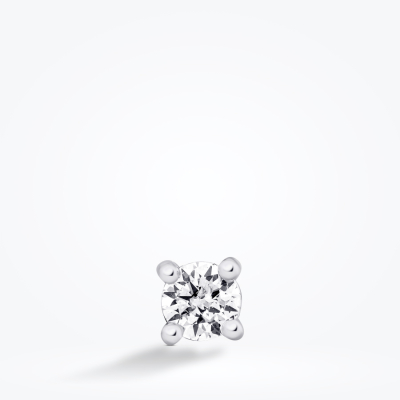0.06 Karat Pırlanta Tektaş Tragus Küpe - 1
