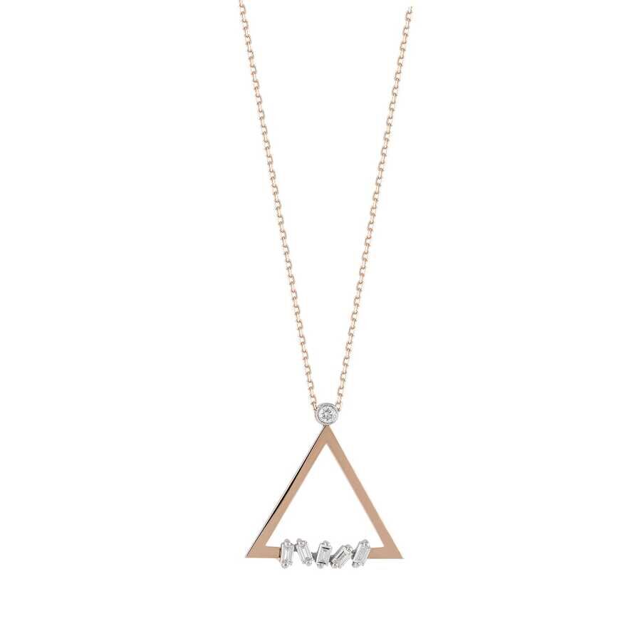 0.07 Karat Pırlanta Baget Kolye - Baroni Diamond