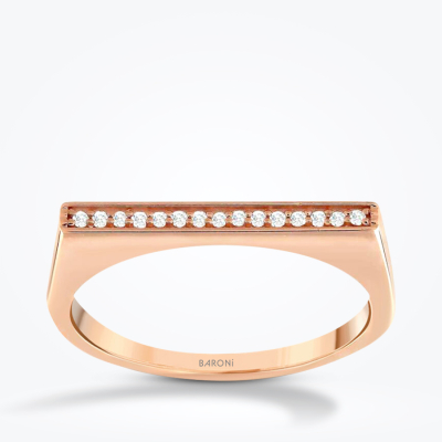 0.07 Karat Pırlanta Trend Rose Yüzük - 1