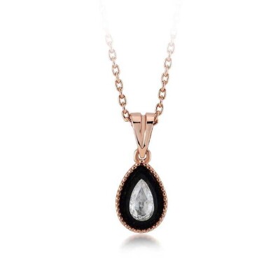 0.08 Karat Elmas Damla Tektaş Kolye - Baroni Diamond