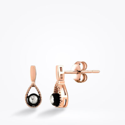 0.08 Karat Elmas Küpe - 1