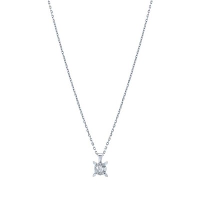 0.08 Karat Pırlanta Baget Tektaş Kolye - Baroni Diamond (1)