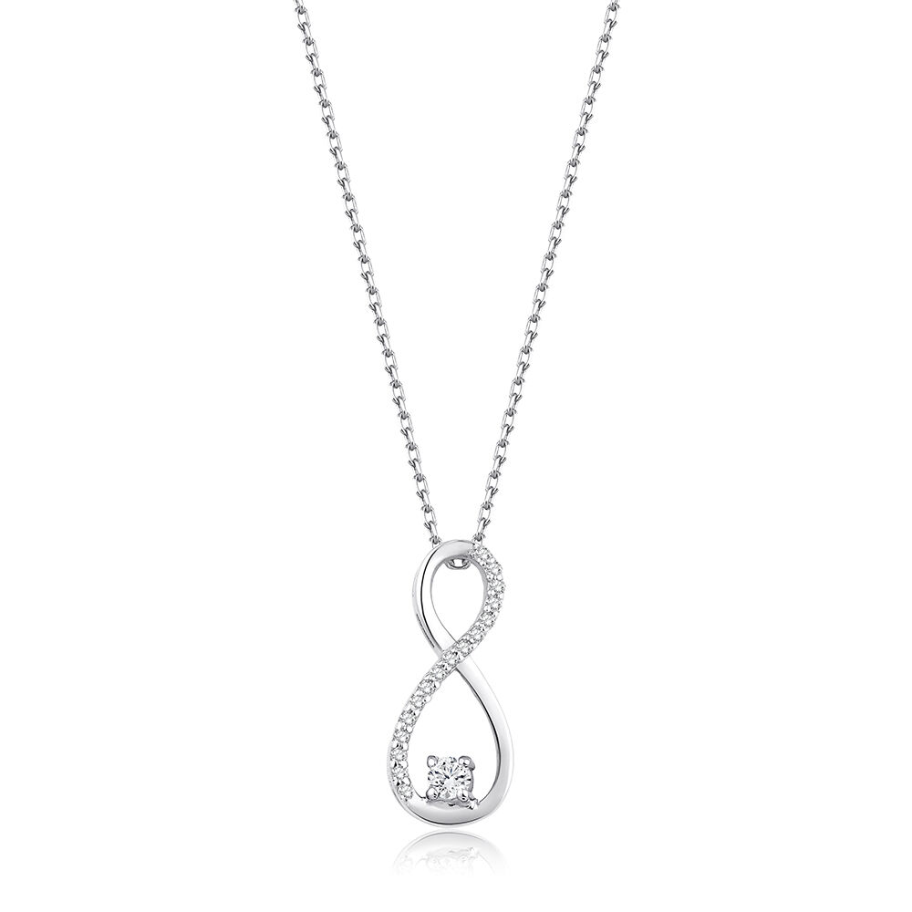 0.08 Karat Pırlanta Sonsuzluk Kolye - Baroni Diamond