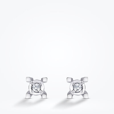 0.08 Karat Pırlanta Tektaş Küpe - Baroni Diamond (1)