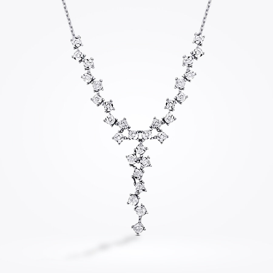 0.09 Karat Pırlanta Taşlı Modern Kolye