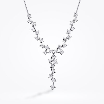 0.09 Karat Pırlanta Taşlı Modern Kolye - 1
