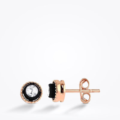 0.10 Karat Elmas Küpe - 1