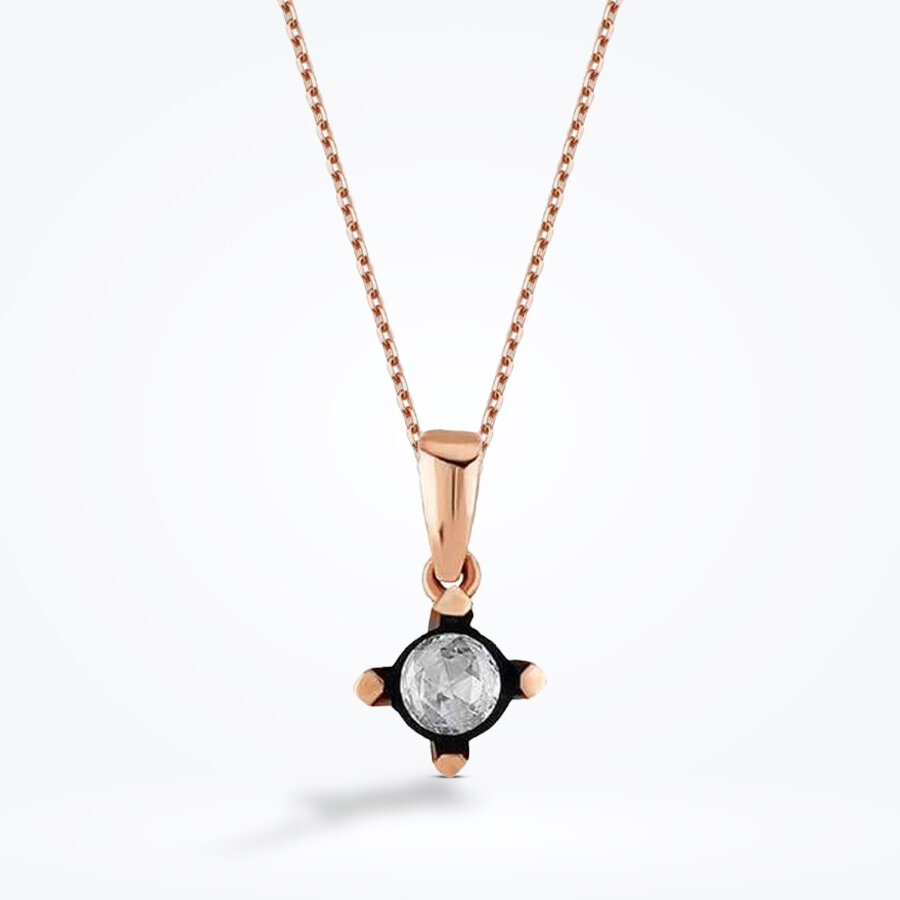 0.10 Karat Elmas Tektaş Kolye - Baroni Diamond