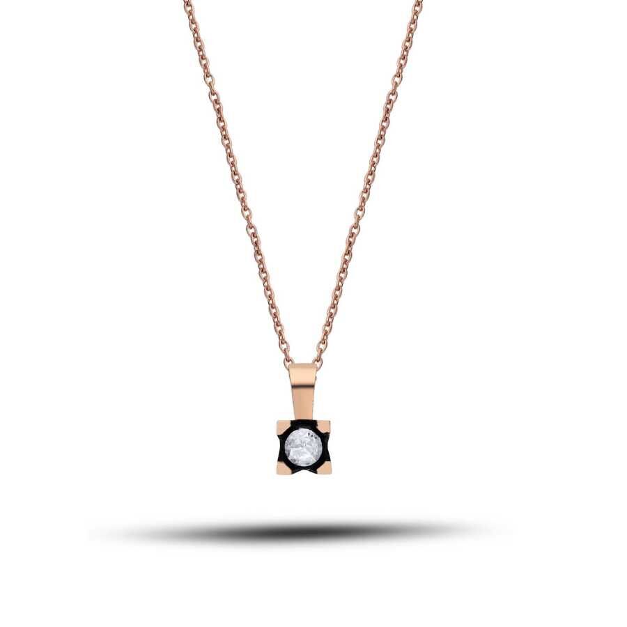 0.10 Karat Elmas Tektaş Kolye - Baroni Diamond