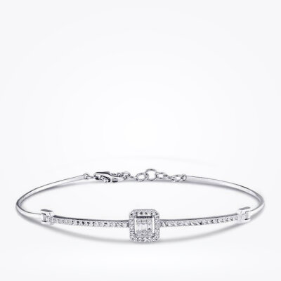 0.10 Karat Pırlanta Baget Kelepçe - 1