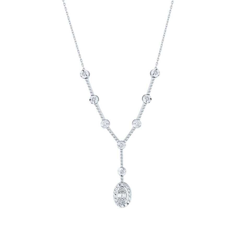 0.10 Karat Pırlanta Baget Kolye - Baroni Diamond