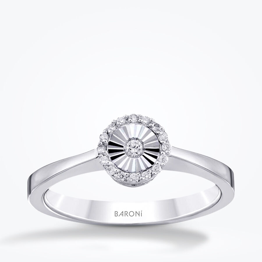 0.10 Karat Pırlanta Efektli Tektaş Yüzük - Baroni Diamond