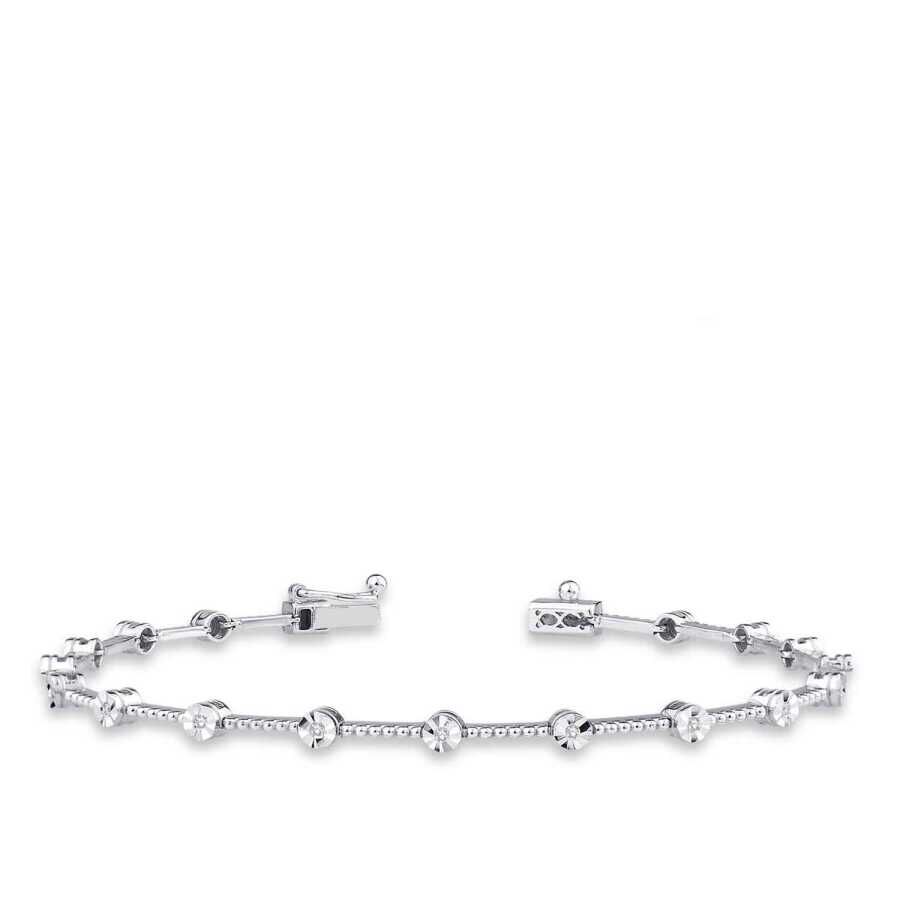 0.10 Karat Pırlanta Su Yolu Bileklik - Baroni Diamond