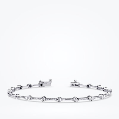 0.10 Karat Pırlanta Su Yolu Bileklik - 1