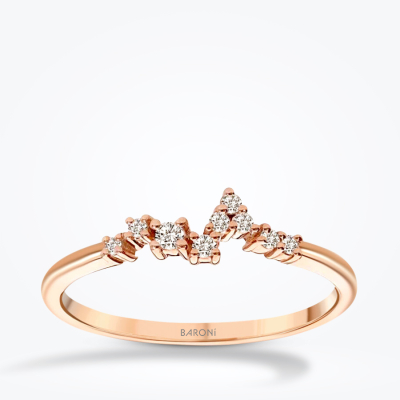 0.10 Karat Pırlanta Taşlı Modern Yüzük - 1