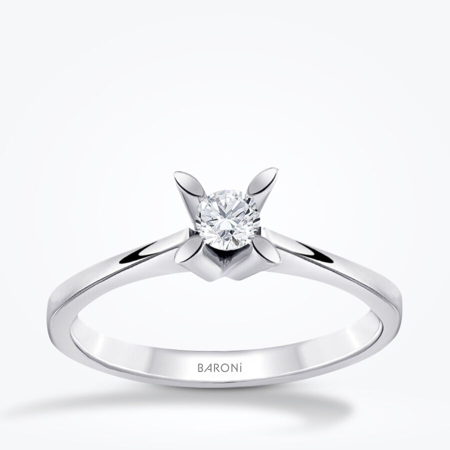0.10 Karat Pırlanta Tektaş Yüzük - Baroni Diamond