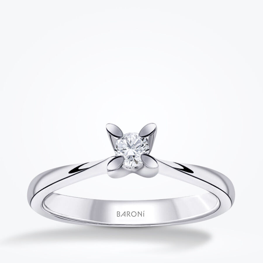 0.10 Karat Pırlanta Tektaş Yüzük - Baroni Diamond