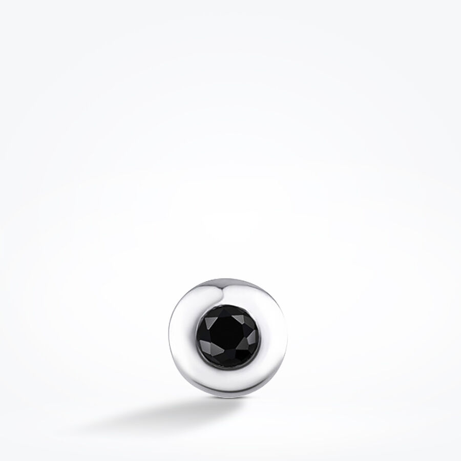 0.10 Karat Siyah Taşlı Erkek Küpe - Baroni Diamond