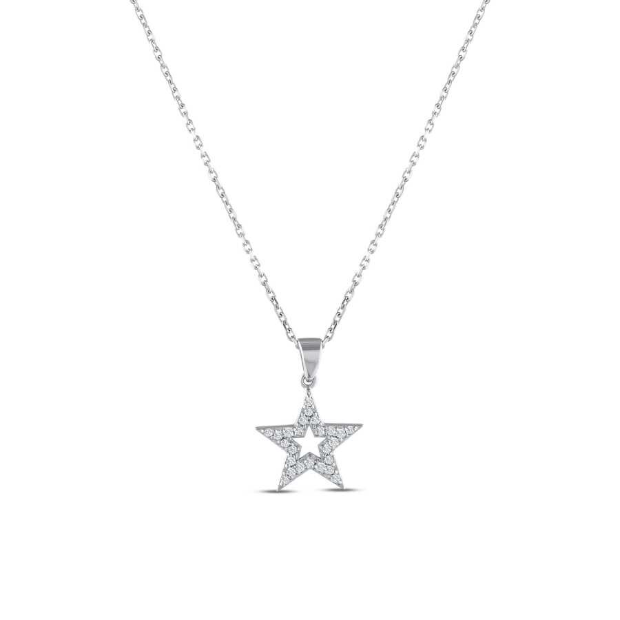 0.11 Karat Pırlanta Trend Yıldız Kolye - Baroni Diamond