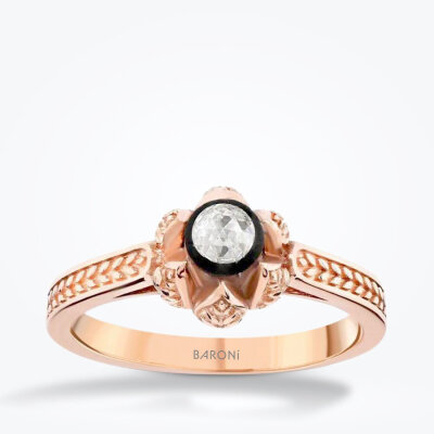 0.12 Karat Elmas Tektaş Yüzük 