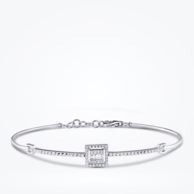 0.12 Karat Pırlanta Baget Kelepçe - 1