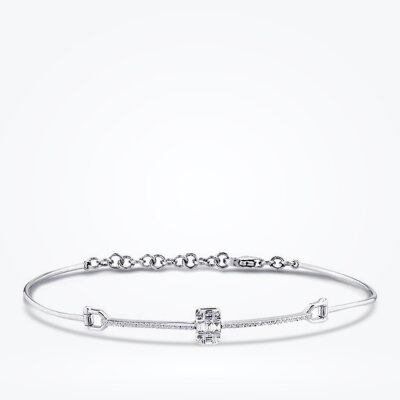 0.12 Karat Pırlanta Baget Kelepçe - 1