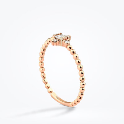 0.12 Karat Pırlanta Baget Rose Yüzük - Baroni Diamond (1)