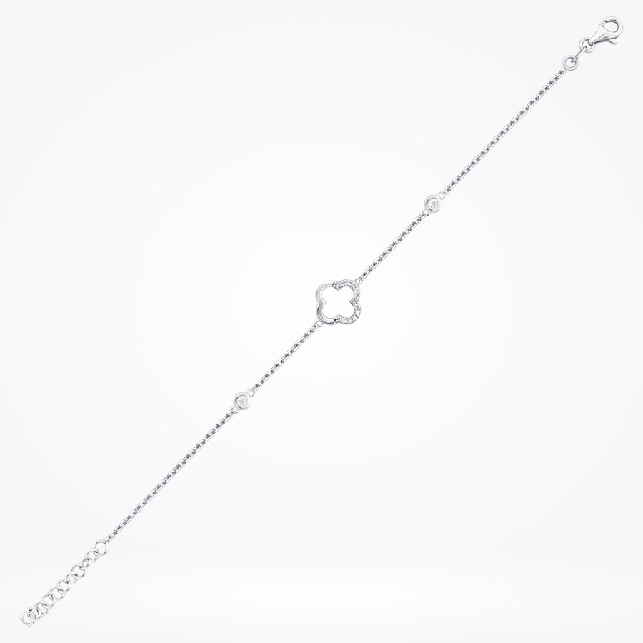 0.12 Karat Pırlanta Yonca Bileklik - Baroni Diamond