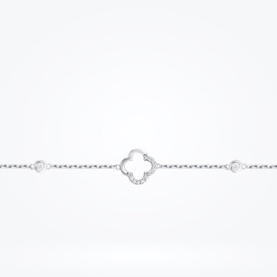 0.12 Karat Pırlanta Yonca Bileklik - 2