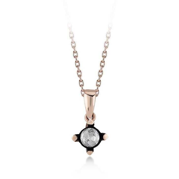 0.13 Karat Elmas Tektaş Kolye