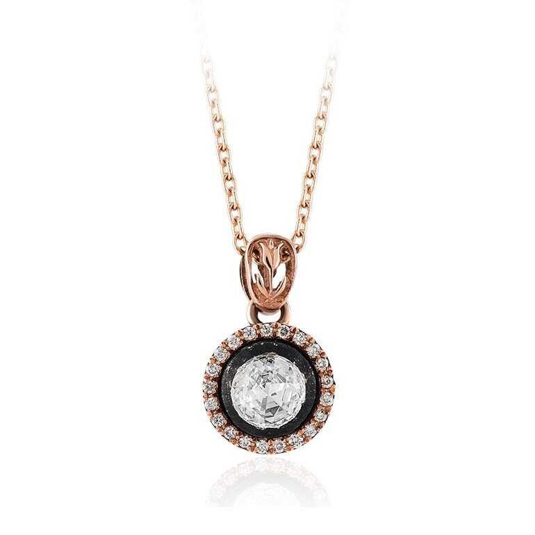 0.13 Karat Elmas Tektaş Tasarım Kolye - Baroni Diamond