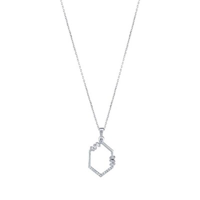 0.13 Karat Pırlanta Baget Kolye - Baroni Diamond (1)