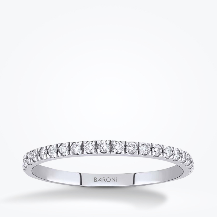 0.13 Karat Pırlanta Yarımtur Yüzük - Baroni Diamond