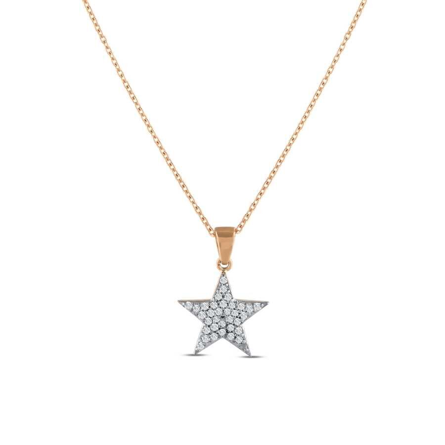 0.13 Karat Pırlanta Yıldız Trend Kolye - Baroni Diamond