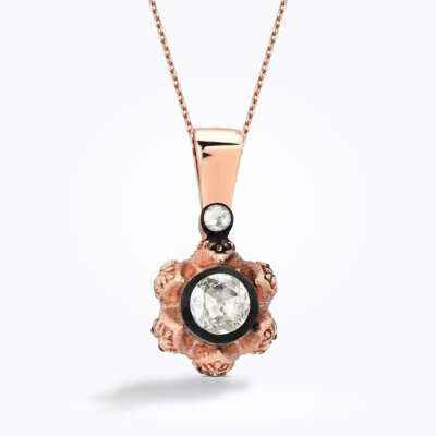 0.14 Karat Elmas Tektaş Kolye 