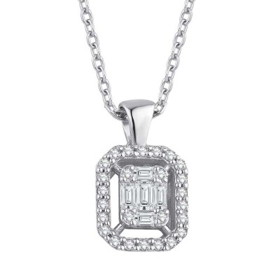 0.14 Karat Pırlanta Baget Kolye - Baroni Diamond (1)