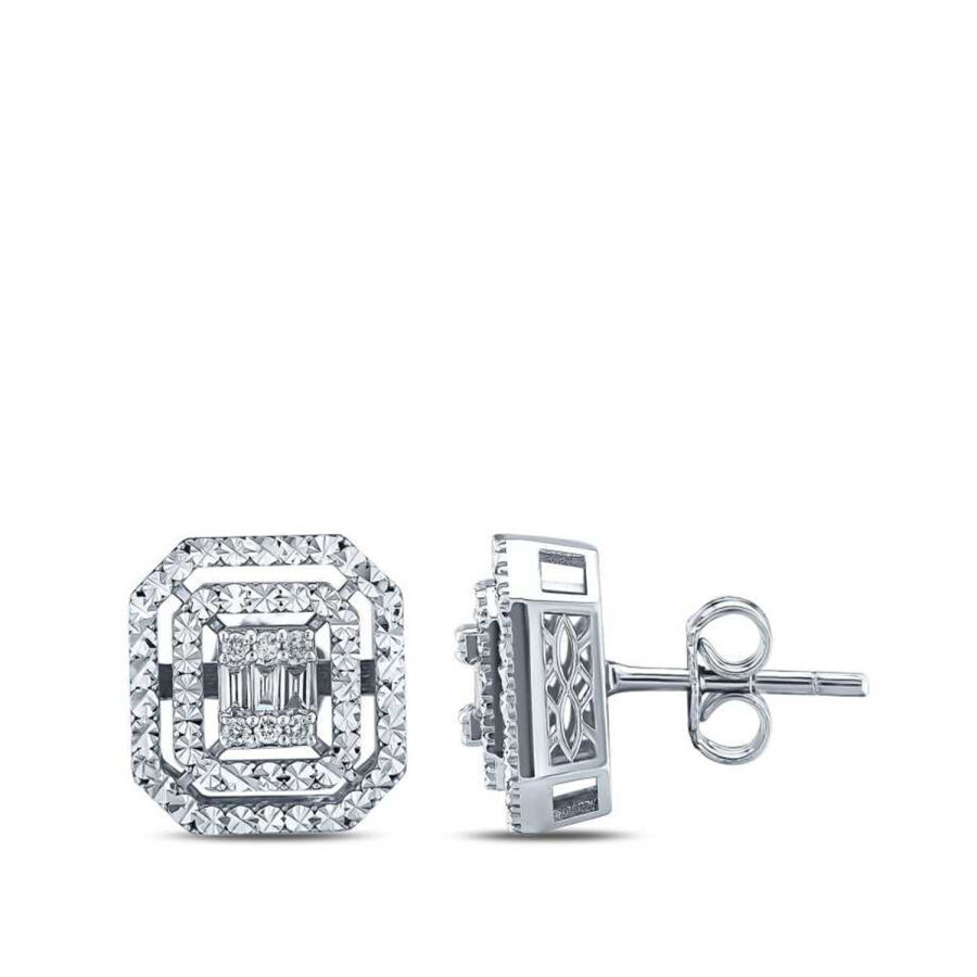 0.14 Karat Pırlanta Baget Küpe - Baroni Diamond